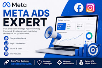 setup meta ads campaign as expert facebook ads