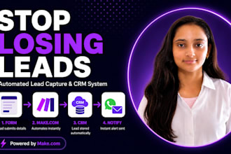 build and fix make com automation for lead capture and CRM