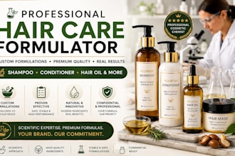 formulate custom hair care products shampoo conditioner and hair oil