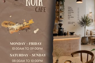 design stunning social media posts for cafe and restaurant