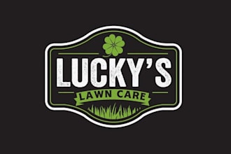 design monogram lawn care business logo