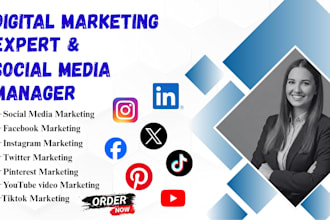be your social media marketing manager and content writter