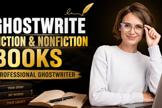 ghostwrite fiction and non fiction book as a ghost book writer and ebook writer