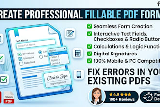 create professional fillable PDF forms and fix errors