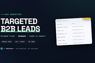 scrape business leads and build a targeted b2b contact list