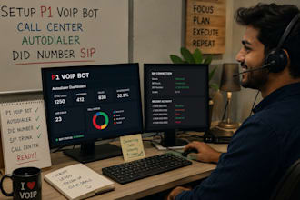 setup p1 voip bot call center autodialer did number sip