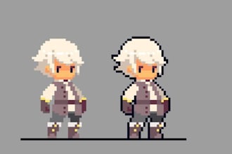 do pixel art character design game art pixel art sprite sheet pixel animation