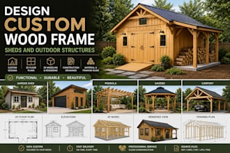 design custom wood frame sheds and outdoor structures