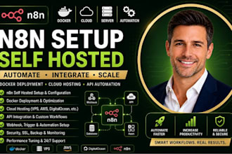 setup n8n self hosted docker deployment cloud vps hosting server API automation