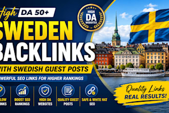 build high da sweden backlinks with swedish guest posts and SEO links