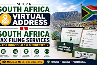 setup a south africa virtual address, south africa tax filing services