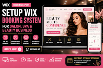 setup wix booking system for salon spa and beauty business