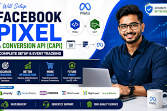 setup meta facebook pixel, conversion API capi and event tracking