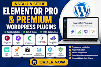 install elementor pro, astra pro, wpml, rank math pro, crocoblock yoast SEO
