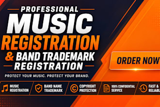 register your music and assist with band trademark registration