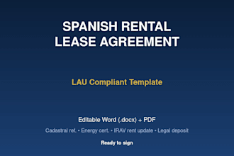 create a legal spanish rental contract template