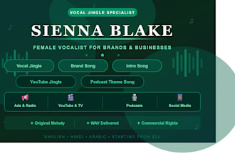 record a catchy vocal jingle or brand song for your business or brand