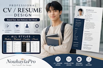 design a modern and professional CV or resume