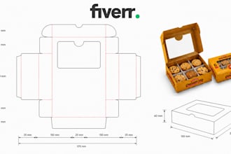 design product packaging,  custom box design and print ready dieline