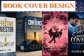 do premium fantasy book cover, romance book cover, KDP, ebook cover design