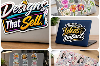 create custom laptop stickers, decals and sticker pack