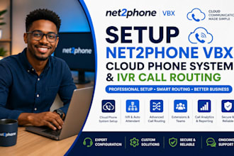setup net2phone vbx cloud phone system and ivr call routing
