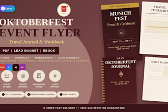 design german event flayer travel journal PDF lead magnet workbook oktoberfest