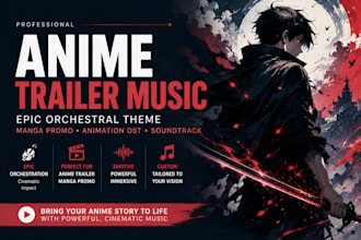 epic orchestral anime music trailer for your film or game soundtrack