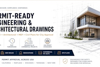 design structural plan, mep plan and architectural in california