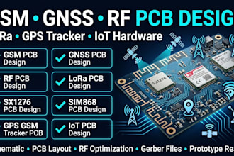 design GSM, gnss rf pcb using sx1276, sim986, mc60 etc
