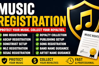 register your music with bmi ascap songtrust mlc and band artist name guidance