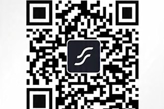design a scannable qr code with logo for business, menu, wifi, vcard