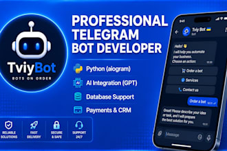develop professional telegram bot in python aiogram or web app