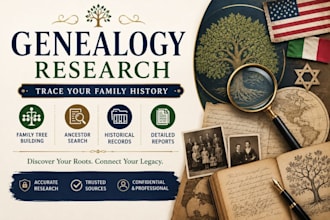 do genealogy research, trace italy, jewish ancestry and build family tree