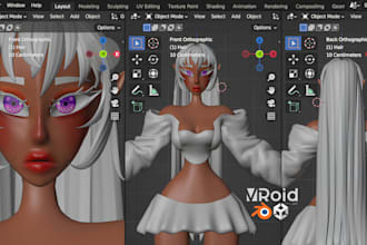 fix, edit, port, pro rig vrchat, vroid, vtuber, warudo, koikatsu, vrm bonelab