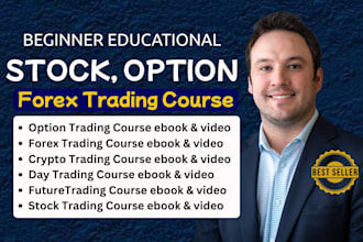 create educational stock market, option trading course content ebook, video, ppt
