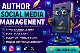 be your author social media manager booktok book promotion virtual assistance