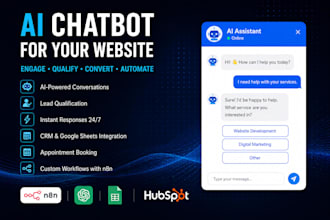 build an ai website chatbot and lead qualification agent with n8n