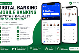 develop digital banking app, mobile banking, fintech and ewallet app