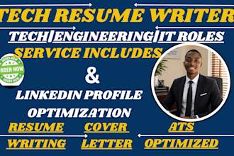 write a tech, technical, it, saas engineering resume CV
