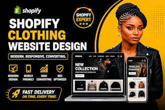 design shopify clothing website, clothing shopify store, clothing brand website