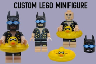 create custom lego style minifigure 3d model lego toy and stl for 3d printing