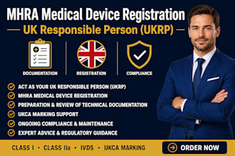 do mhra registration for medical devices and provide UK responsible person ukrp