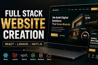 build responsive react website with laravel and node js