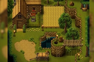 design pixel art tileset for your rpg maker or 2d game