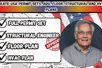 permit set, michigan permit, adu floor plan, structural engineer, hvac plan USA