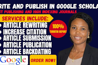 write publish research articles in google scholar journals and increase citation