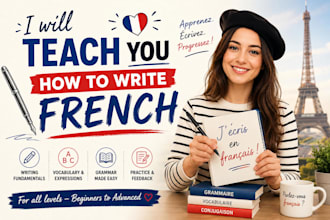 teach you how to write french