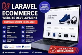 develop a custom laravel ecommerce website with payment gateway