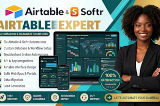 setup airtable databases, airtable automation, aiairtable formula, softr portal